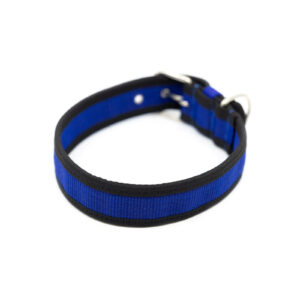 Nylon halsband - Blauw&Zwart