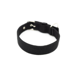 Nylon halsband - Zwart (Small)