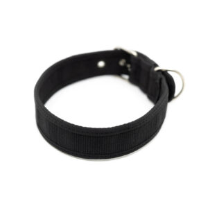 Nylon halsband - Zwart (Medium/Large)