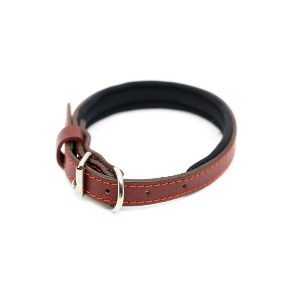 Lederen Puppy Halsband - Rood